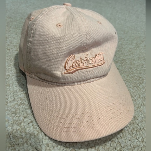Carhartt Accessories - Carhartt Women's Canvas Script embroidered Graphic Cap Peachy Pink Baseball Cap